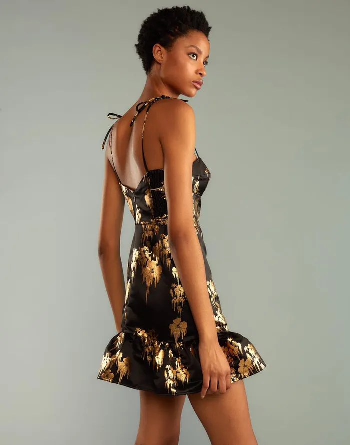 Cynthia Rowley Dripping In Gold Dress Women Party Shop Cynthia Rowley Dripping In Gold Dress Women Party Shop
