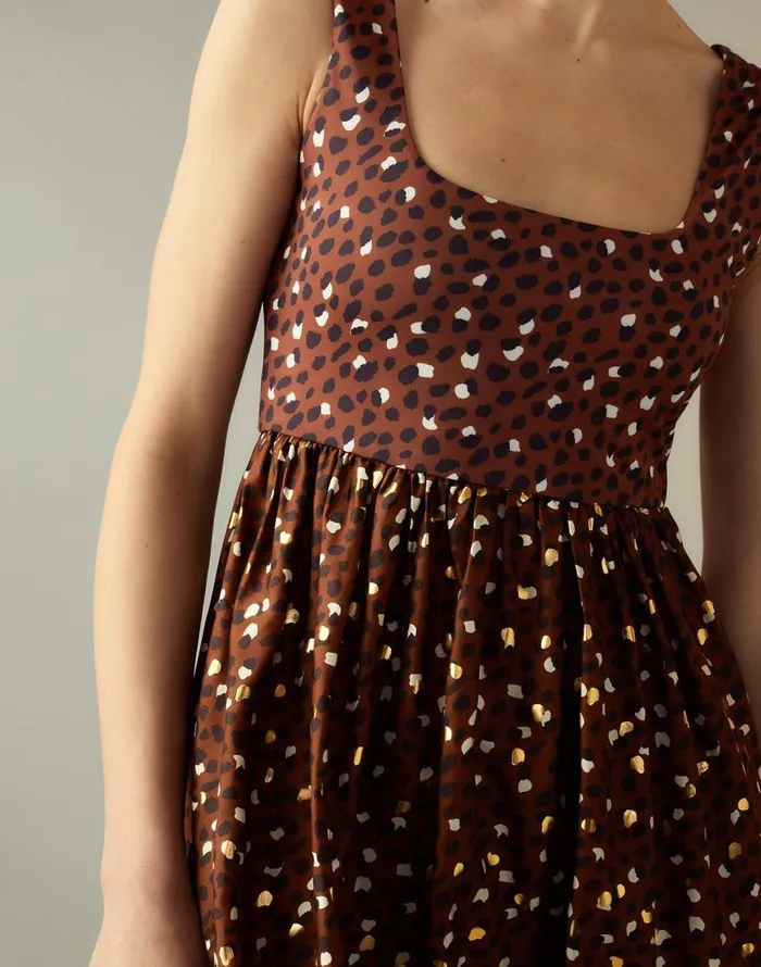 Cynthia Rowley Gold Foil Isla Dress Women Dresses Cynthia Rowley Gold Foil Isla Dress Women Dresses