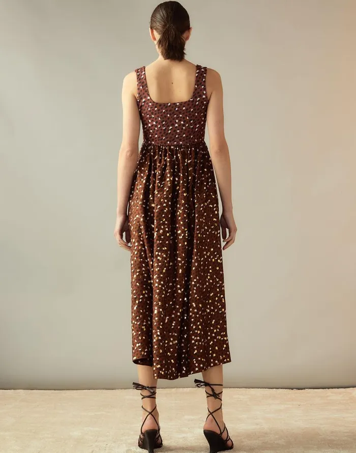 Cynthia Rowley Gold Foil Isla Dress Women Dresses Cynthia Rowley Gold Foil Isla Dress Women Dresses