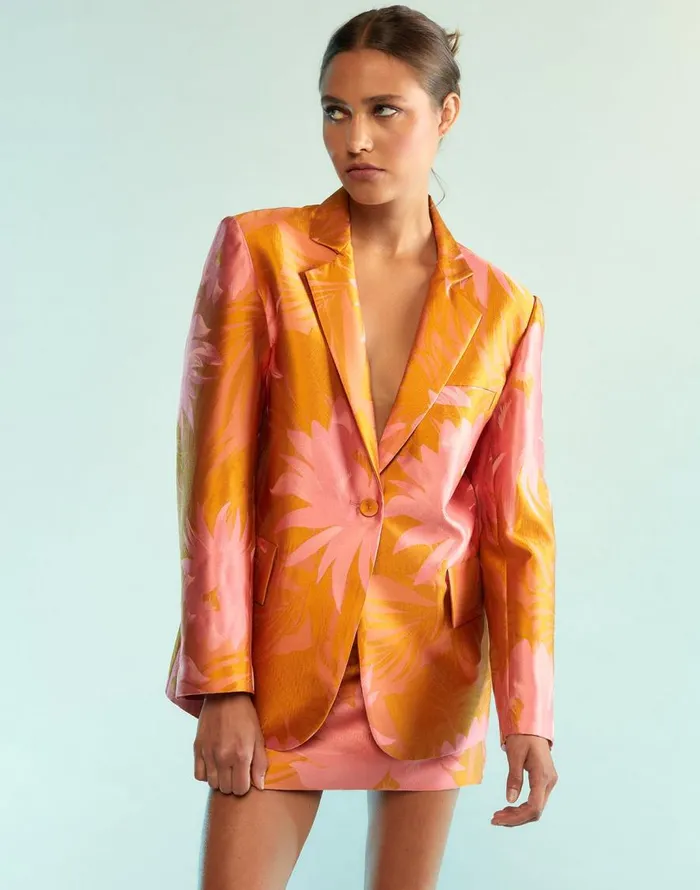 Cynthia Rowley Harper Jacquard Blazer Women Jackets and Coats Cynthia Rowley Harper Jacquard Blazer Women Jackets and Coats