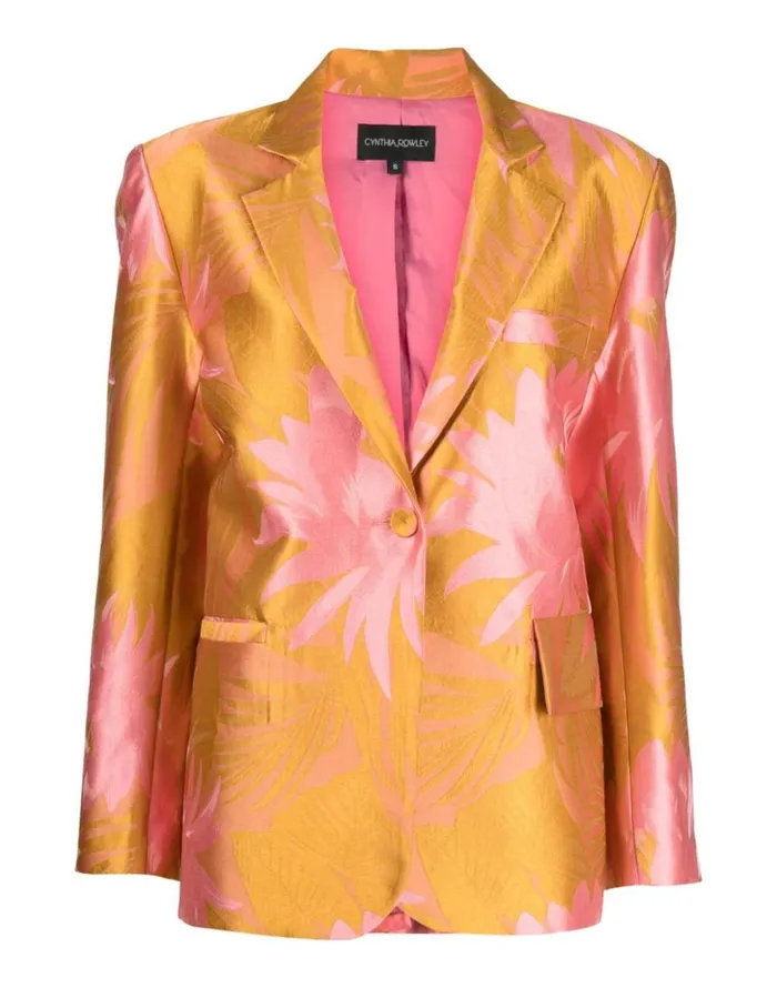 Cynthia Rowley Harper Jacquard Blazer Women Jackets and Coats Cynthia Rowley Harper Jacquard Blazer Women Jackets and Coats