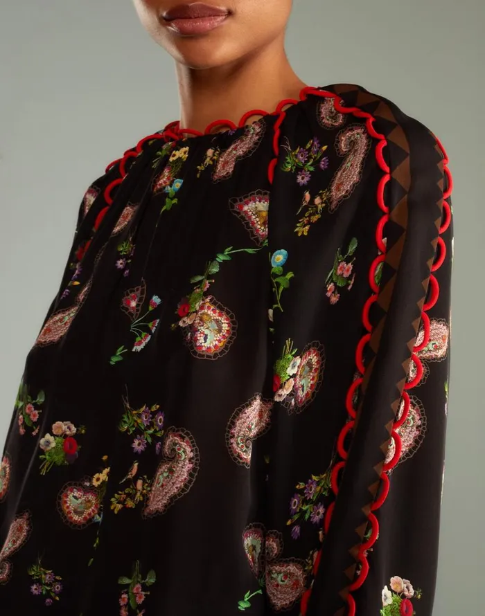 Cynthia Rowley Midnight Garden Blouse Women Tops Cynthia Rowley Midnight Garden Blouse Women Tops
