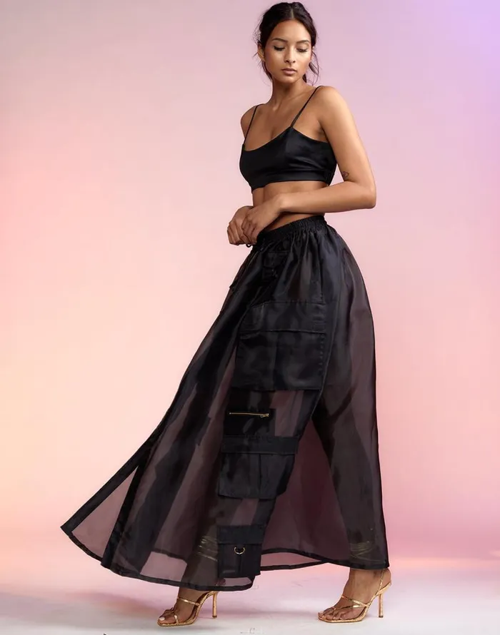Cynthia Rowley Organza Cargo Skirt Women Bottoms Cynthia Rowley Organza Cargo Skirt Women Bottoms