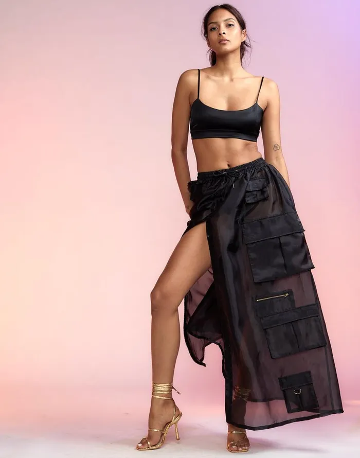 Cynthia Rowley Organza Cargo Skirt Women Bottoms Cynthia Rowley Organza Cargo Skirt Women Bottoms