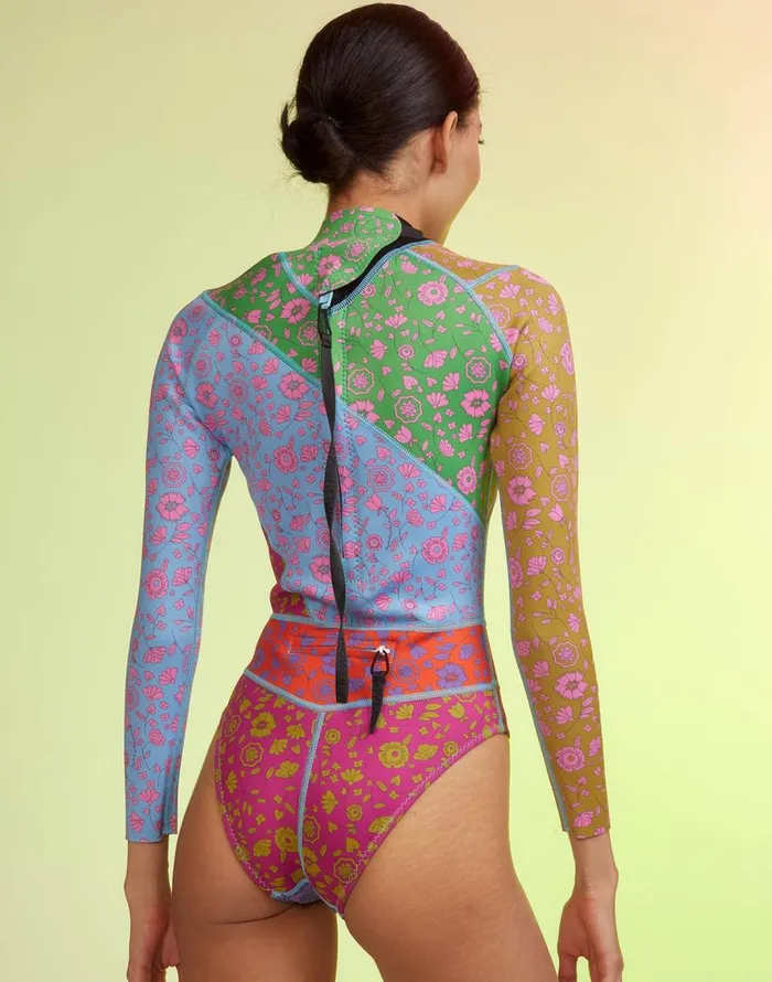 Cynthia Rowley Patchwork Wetsuit Women Surf and Swim Cynthia Rowley Patchwork Wetsuit Women Surf and Swim