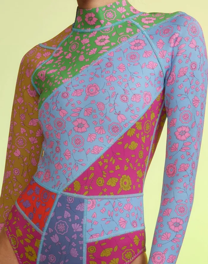 Cynthia Rowley Patchwork Wetsuit Women Surf and Swim Cynthia Rowley Patchwork Wetsuit Women Surf and Swim