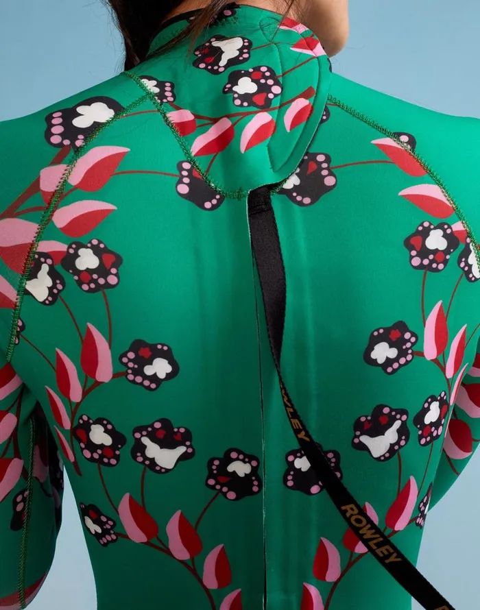 Cynthia Rowley Vine Floral High Cut Wetsuit Women Surf and Swim Cynthia Rowley Vine Floral High Cut Wetsuit Women Surf and Swim