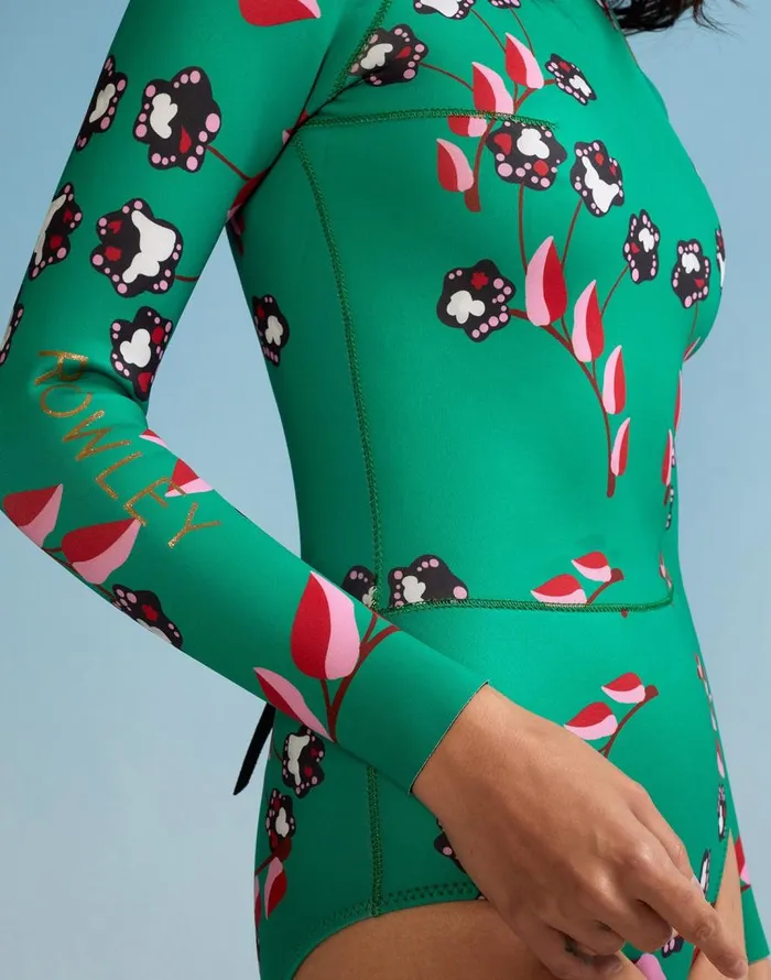 Cynthia Rowley Vine Floral High Cut Wetsuit Women Surf and Swim Cynthia Rowley Vine Floral High Cut Wetsuit Women Surf and Swim