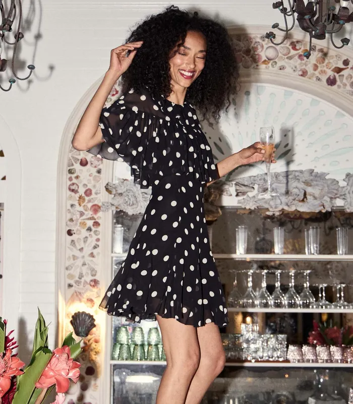 DEN Dresses Women Kaylin Dress Noir Solstice Sky Dot DEN Dresses Women Kaylin Dress Noir Solstice Sky Dot
