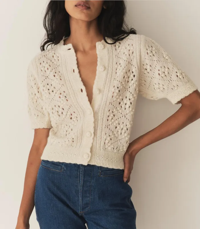 DEN Knitwear Women Mirabelle Cardigan Ivory