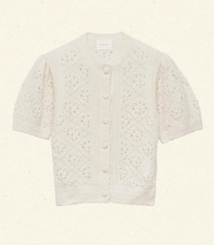 DEN Knitwear Women Mirabelle Cardigan Ivory DEN Knitwear Women Mirabelle Cardigan Ivory