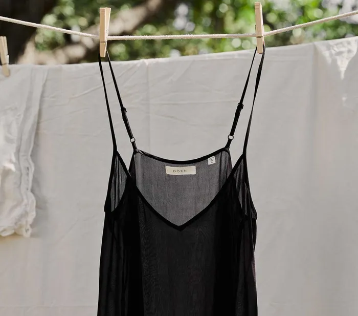DEN Slips Women Short Deep VNeck Slip Black DEN Slips Women Short Deep VNeck Slip Black