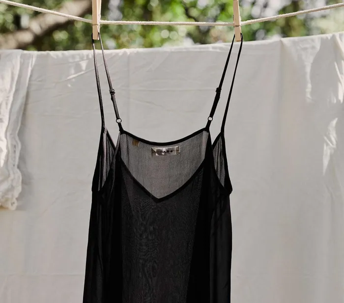 DEN Slips Women Short Deep VNeck Slip Black DEN Slips Women Short Deep VNeck Slip Black