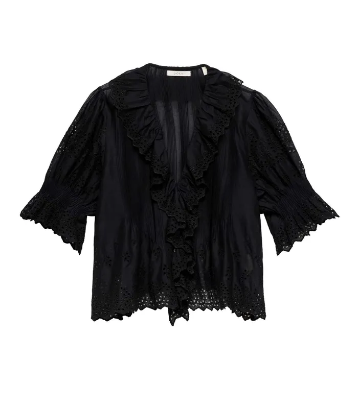 DEN Tops Women Henri Top Black Eyelet DEN Tops Women Henri Top Black Eyelet