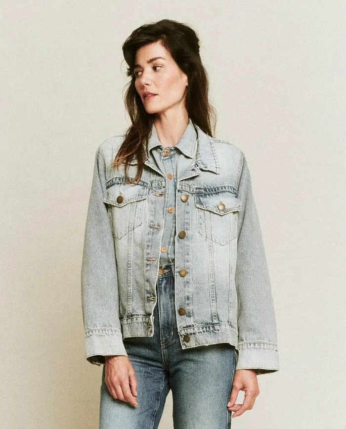 Denim Women The Great The Slouchy Jean Jacket Derby Wash