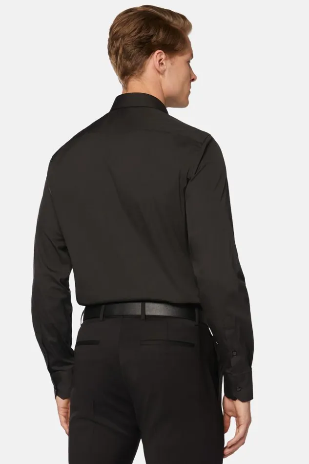 Dress Shirts Men Boggi Milano Slim Fit Black Shirt In Stretch Cotton Black Dress Shirts Men Boggi Milano Slim Fit Black Shirt In Stretch Cotton Black
