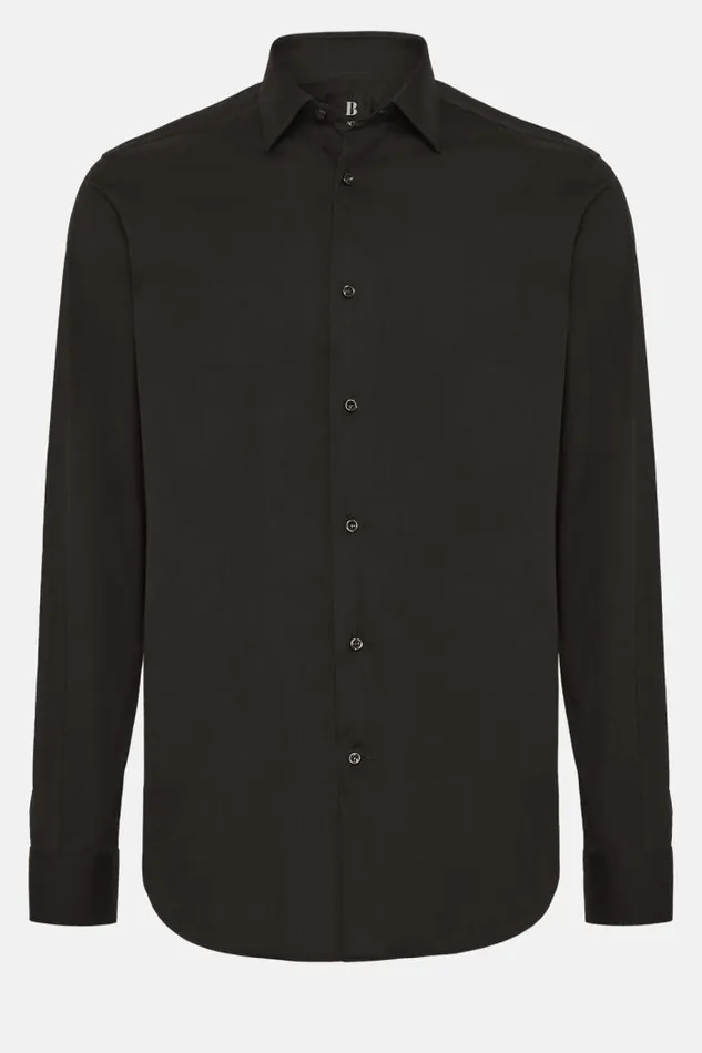 Dress Shirts Men Boggi Milano Slim Fit Black Shirt In Stretch Cotton Black Dress Shirts Men Boggi Milano Slim Fit Black Shirt In Stretch Cotton Black