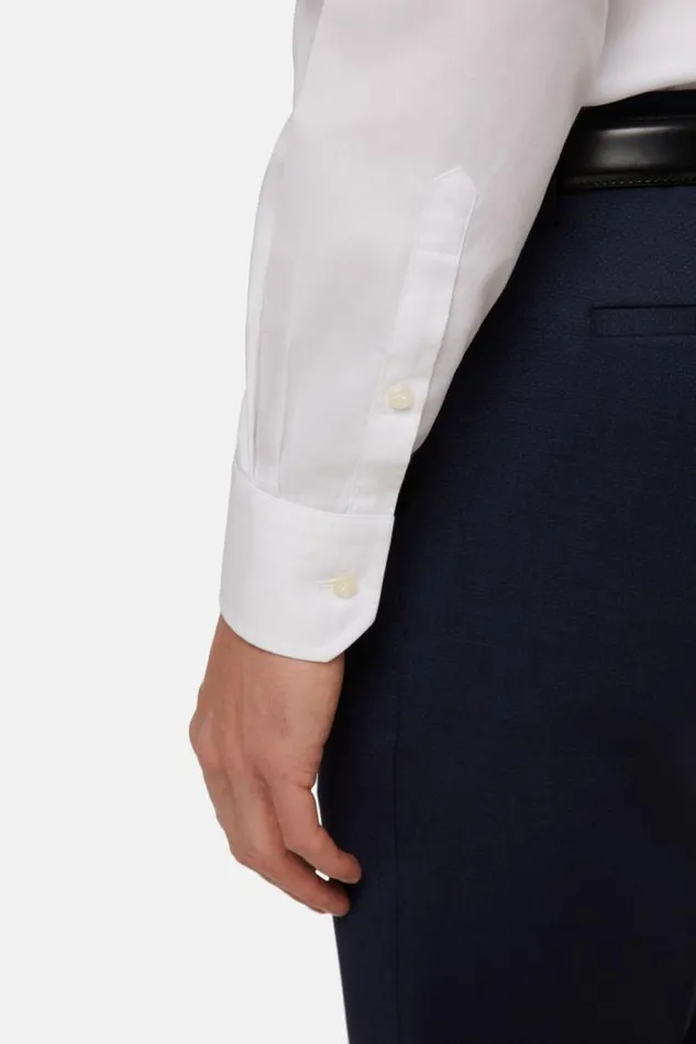 Dress Shirts Men Boggi Milano Slim Fit White Cotton Twill Shirt White Dress Shirts Men Boggi Milano Slim Fit White Cotton Twill Shirt White