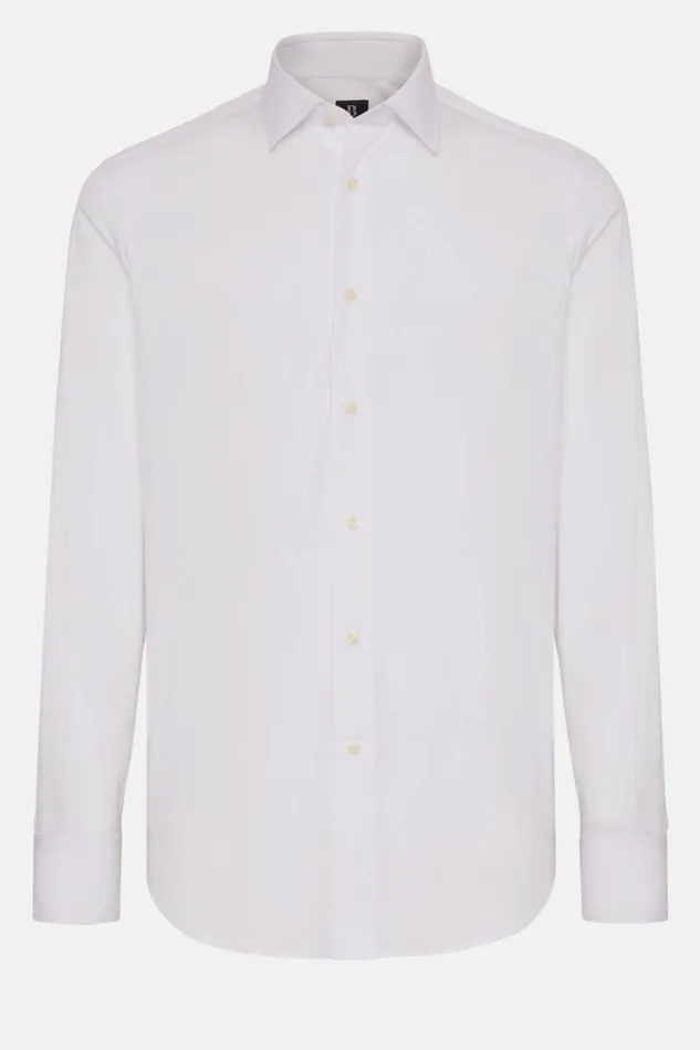 Dress Shirts Men Boggi Milano Slim Fit White Shirt In Stretch Cotton White Dress Shirts Men Boggi Milano Slim Fit White Shirt In Stretch Cotton White