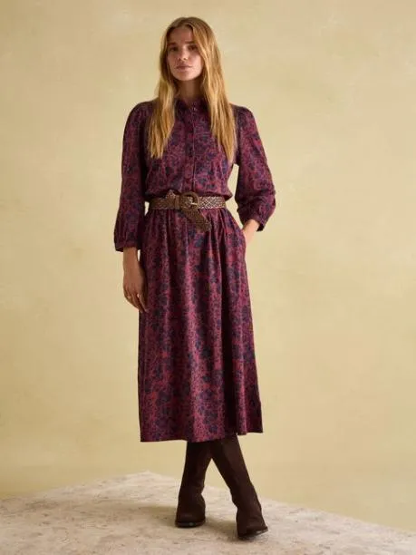 Dresses Women Joules Red And Navy Jersey Shirt Dress