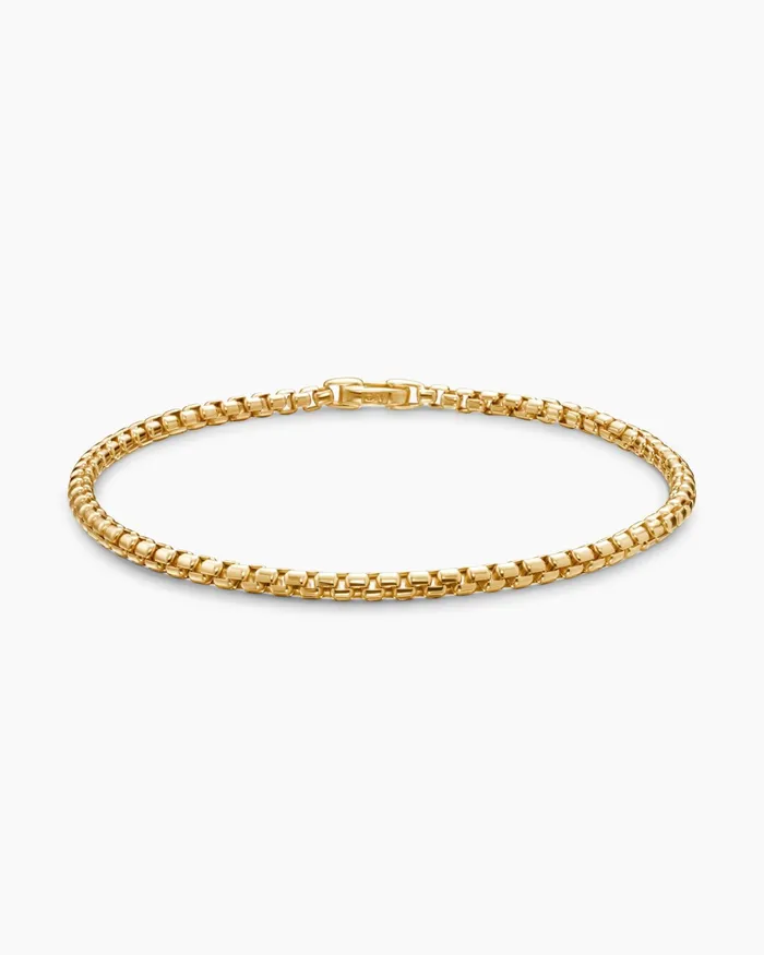 DY Bel Aire Box Chain Bracelet In 18K Yellow Gold 27mm Women David Yurman Chain DY Bel Aire Box Chain Bracelet In 18K Yellow Gold 27mm Women David Yurman Chain