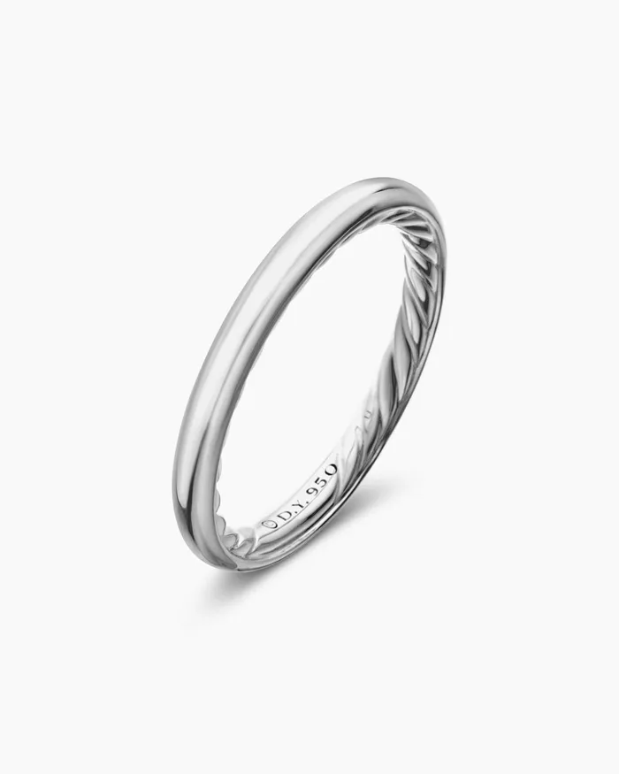 DY Eden Band Ring In Platinum 25mm Women David Yurman Band DY Eden Band Ring In Platinum 25mm Women David Yurman Band