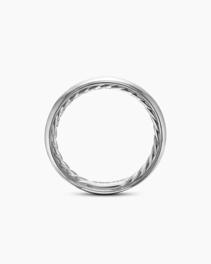 DY Eden Band Ring In Platinum 25mm Women David Yurman Band DY Eden Band Ring In Platinum 25mm Women David Yurman Band