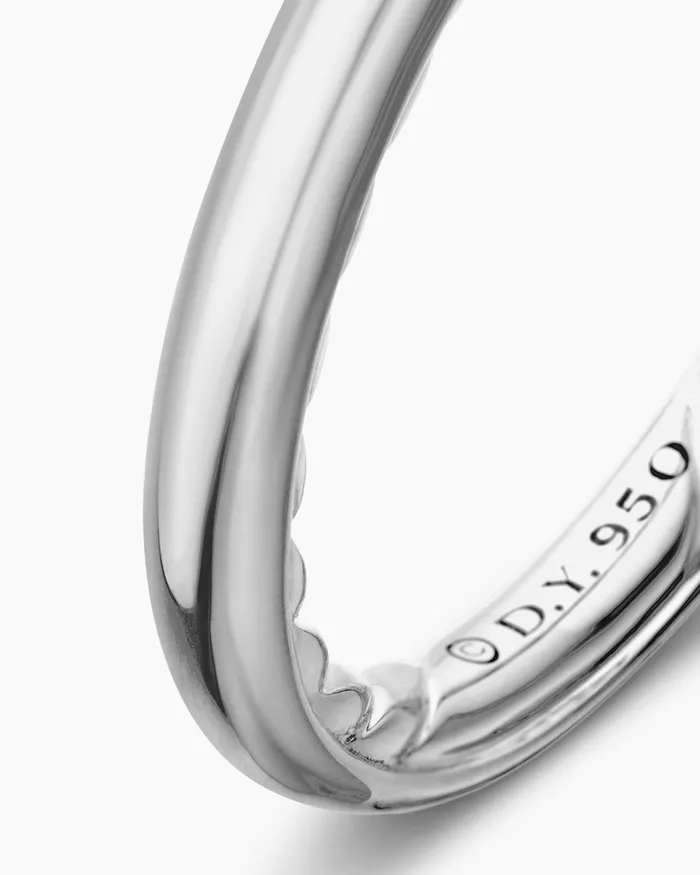 DY Eden Band Ring In Platinum 25mm Women David Yurman Band DY Eden Band Ring In Platinum 25mm Women David Yurman Band