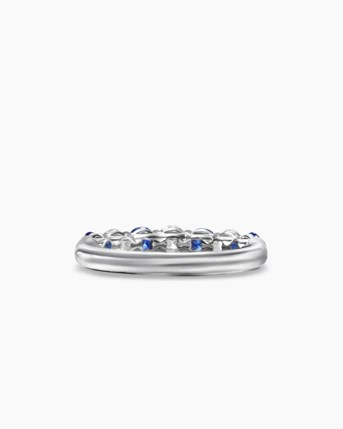 DY Eden Partway Band Ring In Platinum With Diamonds 34mm Women David Yurman Band DY Eden Partway Band Ring In Platinum With Diamonds 34mm Women David Yurman Band