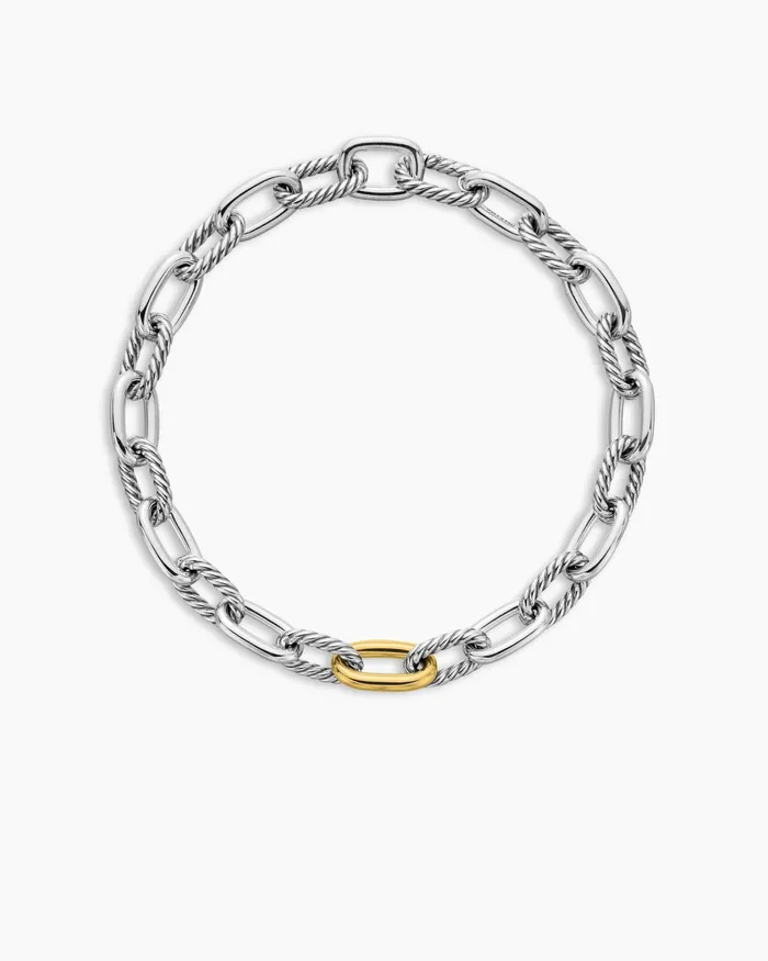 DY Madison Chain Necklace In Sterling Silver With 18K Yellow Gold 135mm Women David Yurman Chain DY Madison Chain Necklace In Sterling Silver With 18K Yellow Gold 135mm Women David Yurman Chain