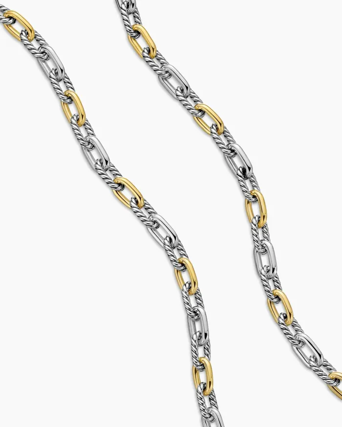 DY Madison Chain Necklace In Sterling Silver With 18K Yellow Gold 55mm Women David Yurman Chain DY Madison Chain Necklace In Sterling Silver With 18K Yellow Gold 55mm Women David Yurman Chain
