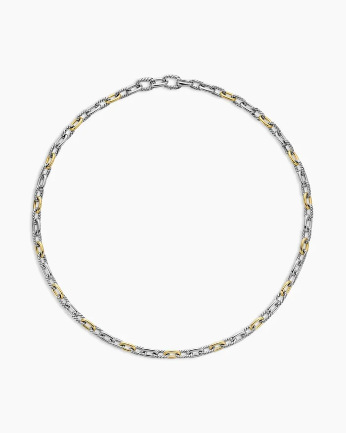 DY Madison Chain Necklace In Sterling Silver With 18K Yellow Gold 55mm Women David Yurman Chain DY Madison Chain Necklace In Sterling Silver With 18K Yellow Gold 55mm Women David Yurman Chain