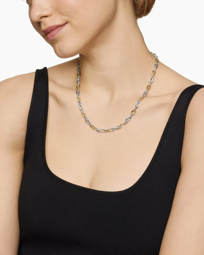 DY Madison Chain Necklace In Sterling Silver With 18K Yellow Gold 55mm Women David Yurman Chain DY Madison Chain Necklace In Sterling Silver With 18K Yellow Gold 55mm Women David Yurman Chain