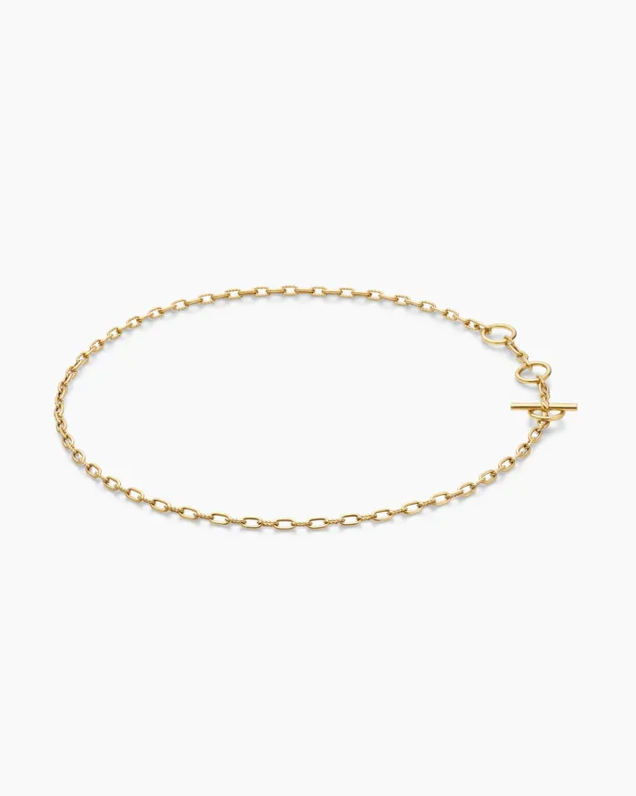 DY Madison Three Ring Chain Necklace In 18K Yellow Gold 3mm Women David Yurman Chain DY Madison Three Ring Chain Necklace In 18K Yellow Gold 3mm Women David Yurman Chain