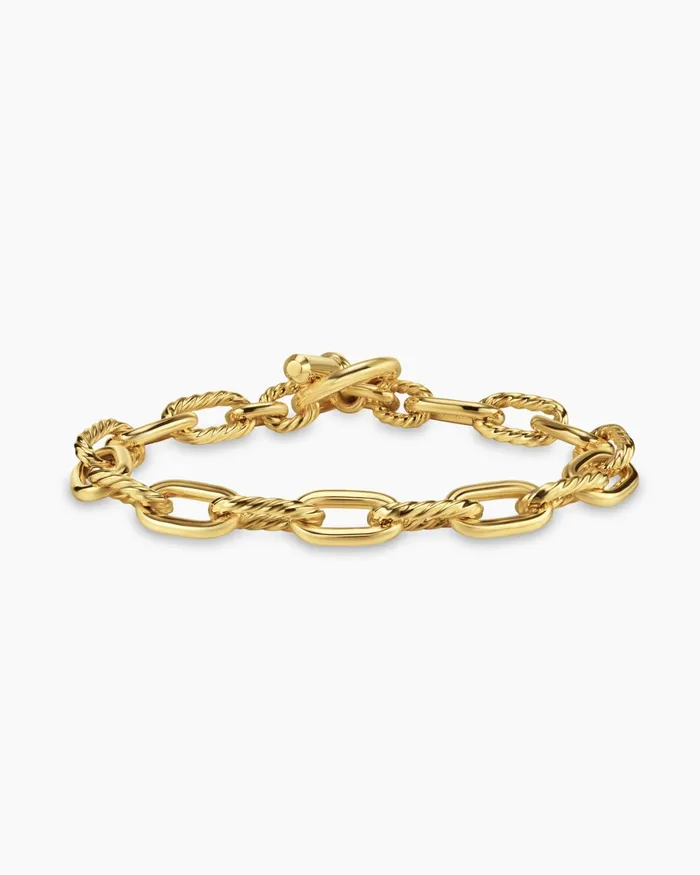 DY Madison Toggle Chain Bracelet In 18K Yellow Gold 85mm Women David Yurman Chain DY Madison Toggle Chain Bracelet In 18K Yellow Gold 85mm Women David Yurman Chain