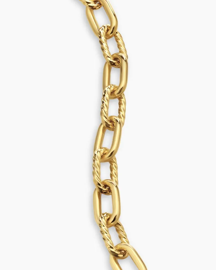 DY Madison Toggle Chain Bracelet In 18K Yellow Gold 85mm Women David Yurman Chain DY Madison Toggle Chain Bracelet In 18K Yellow Gold 85mm Women David Yurman Chain
