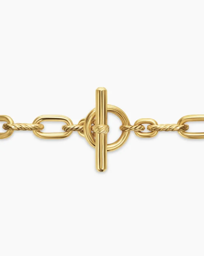 DY Madison Toggle Chain Bracelet In 18K Yellow Gold 85mm Women David Yurman Chain DY Madison Toggle Chain Bracelet In 18K Yellow Gold 85mm Women David Yurman Chain
