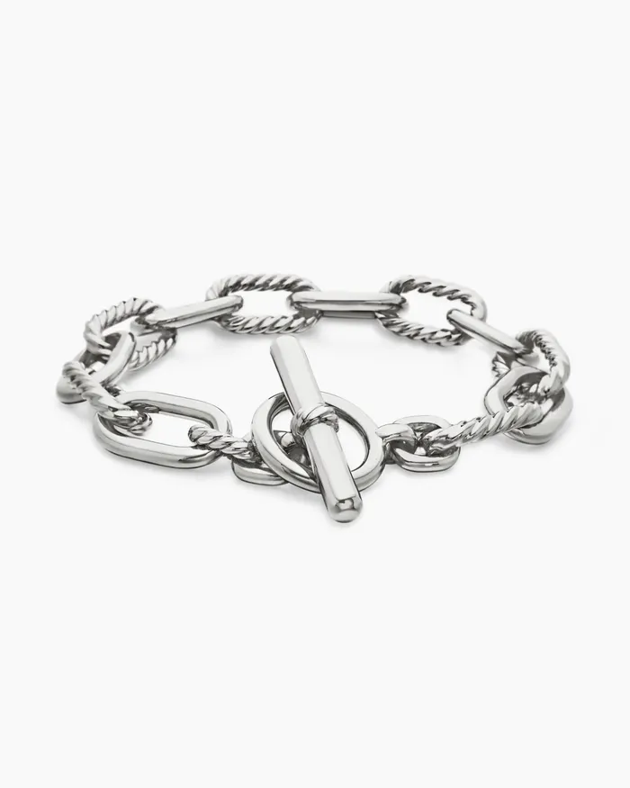DY Madison Toggle Chain Bracelet In Sterling Silver 11mm Women David Yurman Chain DY Madison Toggle Chain Bracelet In Sterling Silver 11mm Women David Yurman Chain