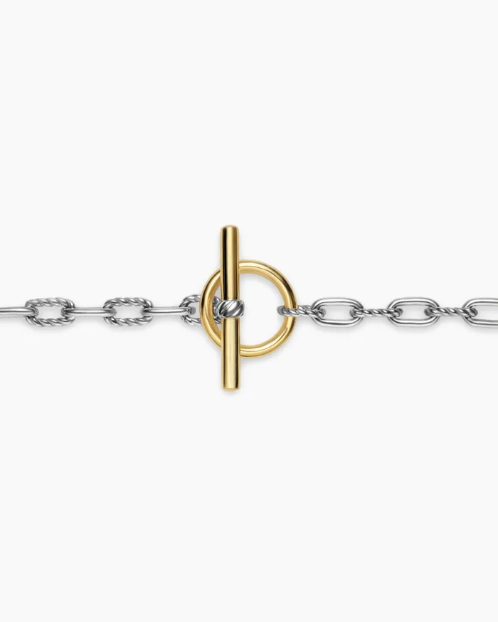 DY Madison Toggle Chain Bracelet In Sterling Silver With 18K Yellow Gold 3mm Women David Yurman Chain DY Madison Toggle Chain Bracelet In Sterling Silver With 18K Yellow Gold 3mm Women David Yurman Chain