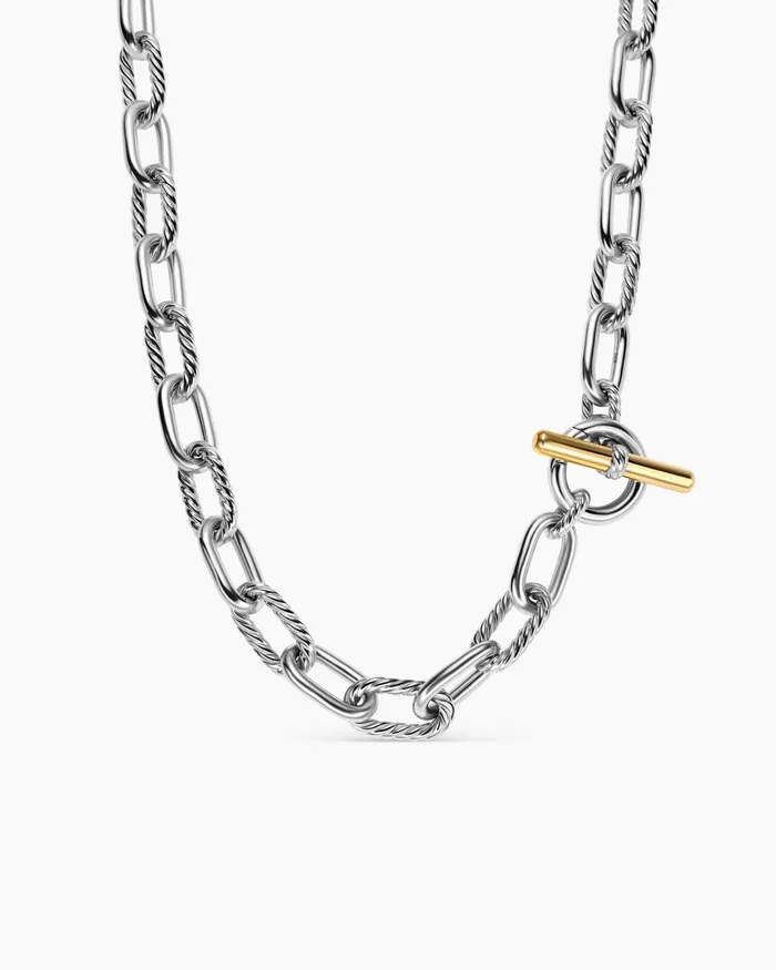 DY Madison Toggle Chain Necklace In Sterling Silver With 18K Yellow Gold 11mm Women David Yurman Chain DY Madison Toggle Chain Necklace In Sterling Silver With 18K Yellow Gold 11mm Women David Yurman Chain