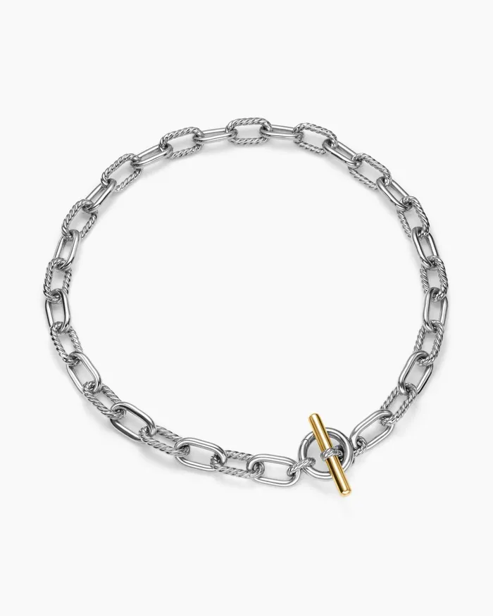 DY Madison Toggle Chain Necklace In Sterling Silver With 18K Yellow Gold 11mm Women David Yurman Chain DY Madison Toggle Chain Necklace In Sterling Silver With 18K Yellow Gold 11mm Women David Yurman Chain
