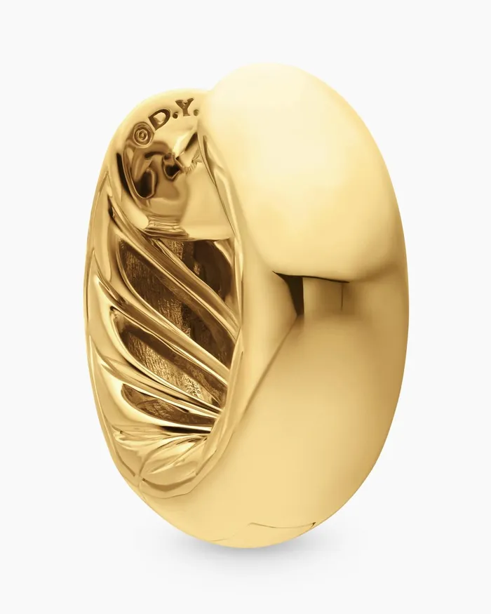 DY Mercer Micro Hoop Earrings In 18K Yellow Gold 134mm Women David Yurman Hoop DY Mercer Micro Hoop Earrings In 18K Yellow Gold 134mm Women David Yurman Hoop