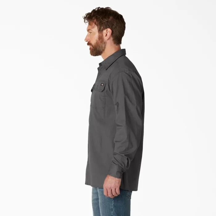 FLEX Ripstop Long Sleeve Shirt Rinsed Slate Rinsed Slate rsl Men Dickies Long Sleeve Work Shirts FLEX Ripstop Long Sleeve Shirt Rinsed Slate Rinsed Slate rsl Men Dickies Long Sleeve Work Shirts