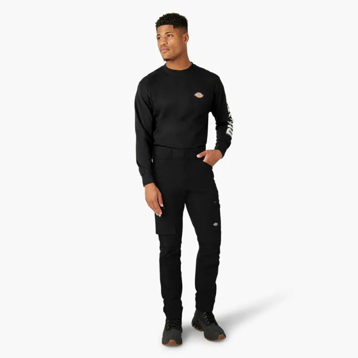 FLEX Slim Fit Double Knee Tapered Pants Black Black bkx Men Dickies Double Knee FLEX Slim Fit Double Knee Tapered Pants Black Black bkx Men Dickies Double Knee