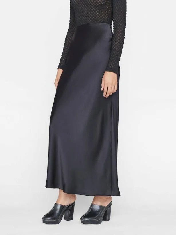 Frame Column Maxi Skirt In Noir Noir Women Skirts and Shorts