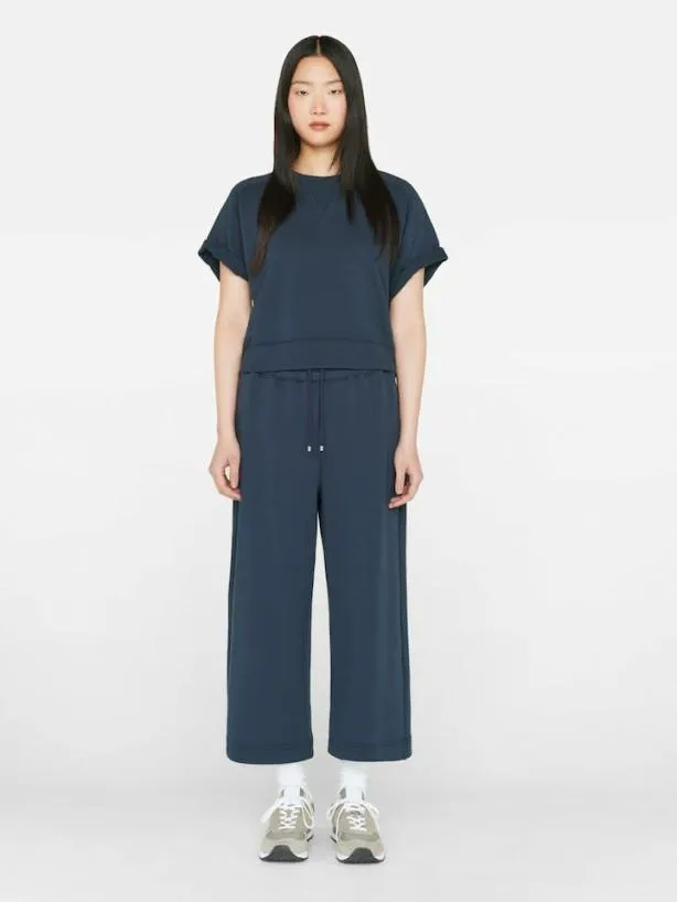 Frame Cropped Wide Leg Sweatpant In Navy Navy Women Pants Frame Cropped Wide Leg Sweatpant In Navy Navy Women Pants