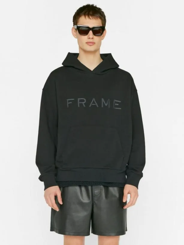 Frame Frame Hoodie In Noir Noir Men Sweaters and Hoodies Frame Frame Hoodie In Noir Noir Men Sweaters and Hoodies