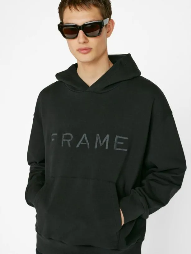 Frame Frame Hoodie In Noir Noir Men Sweaters and Hoodies Frame Frame Hoodie In Noir Noir Men Sweaters and Hoodies