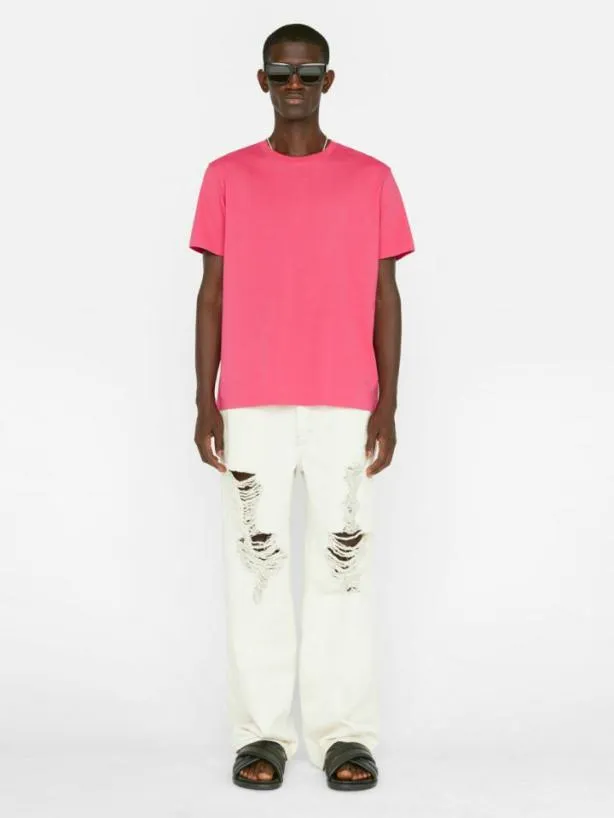 Frame FRAME Logo Tee In Pop Rose Pop Rose Men Tees Frame FRAME Logo Tee In Pop Rose Pop Rose Men Tees