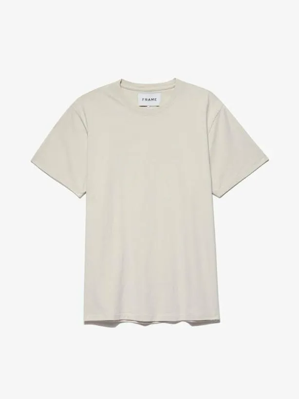 Frame FRAME Logo Tee In White Beige White Beige Men Tees